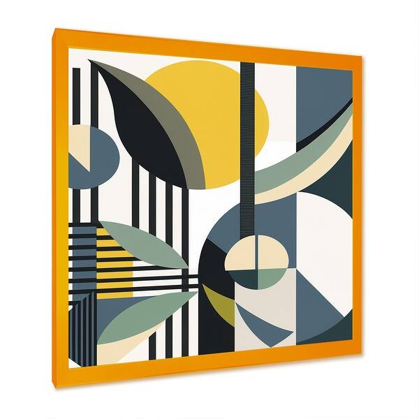 Designart "Vintage Midcentury Graphics I" Modern Midcentury Framed Art